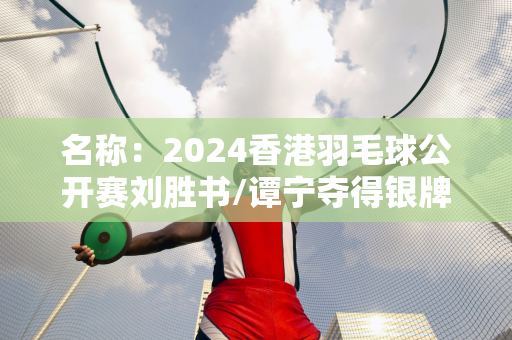 名称：2024香港羽毛球公开赛刘胜书/谭宁夺得银牌